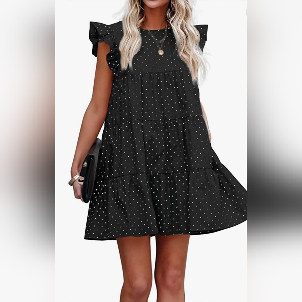 Blu Pepper Polka Dot Babydoll Dress